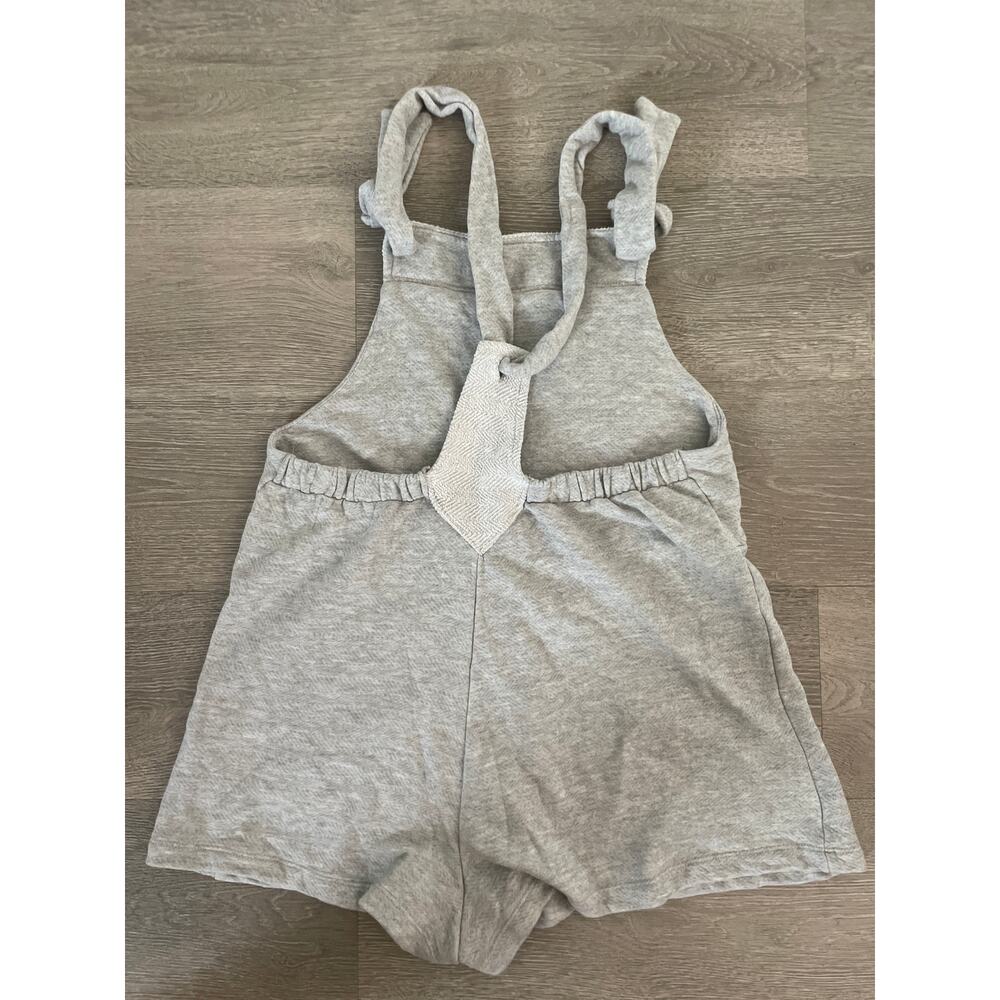 🧺 5 for $25 Sale Bucketlist French Terry Romper Large Gray Tie Strap Casual - Picture 6 of 7